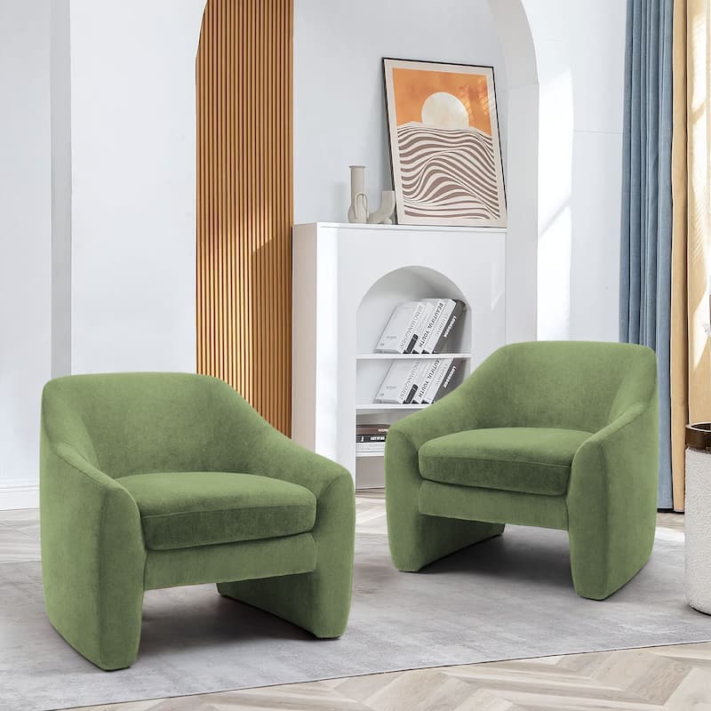 2 Set Oversized Armchair Modern Upholstered Accent Chair