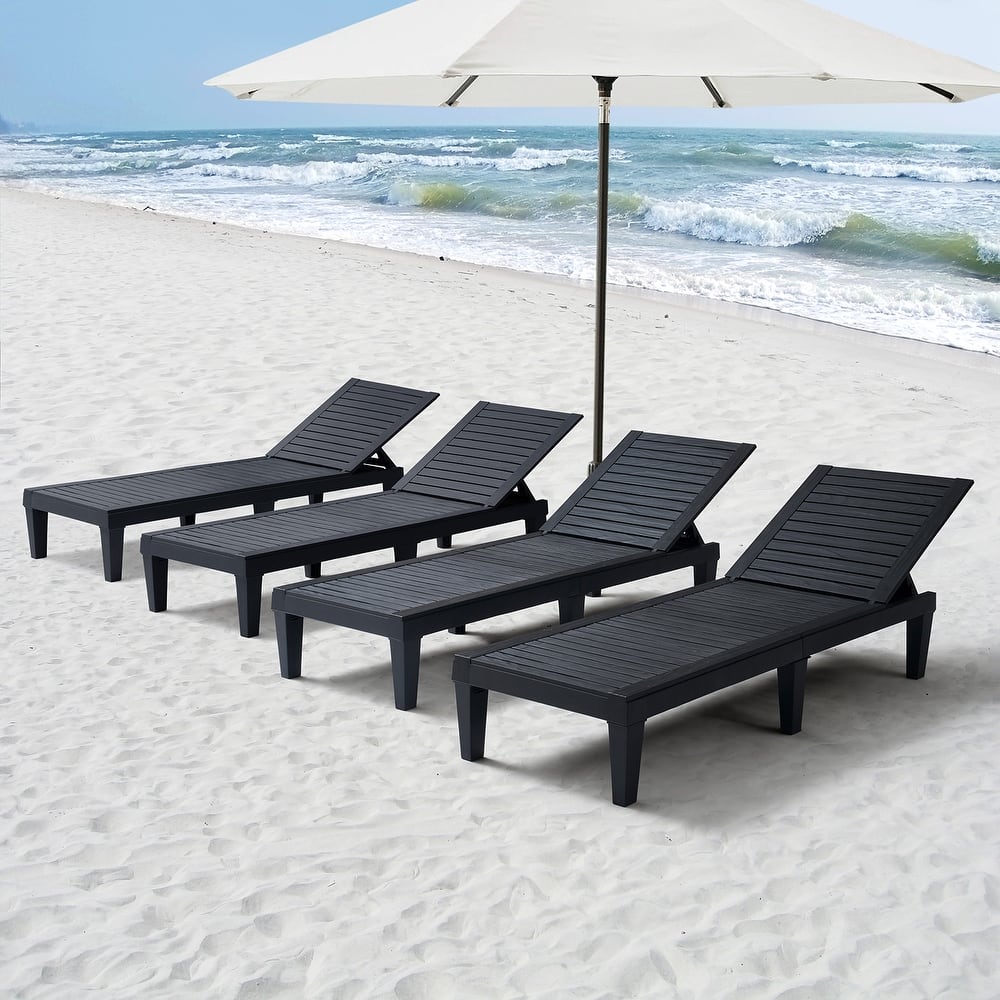 Empyrean Waterproof, Lightweight, and Adjustable Outdoor Chaise Lounge Chairs for Patio and Poolside - 74.5" x 22.8" x 11.2"