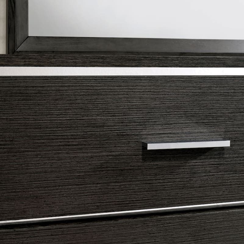 Kastela Contemporary Warm Gray 56-inch Wide 8-Drawer Wood Dresser by Furniture of America