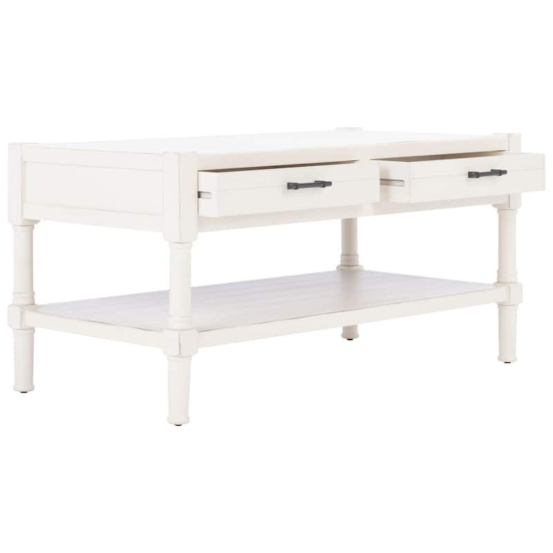 SAFAVIEH Filbert 2-Drawer Bottom Shelf Coffee Table - 37.8" W x 19" L x 19" H