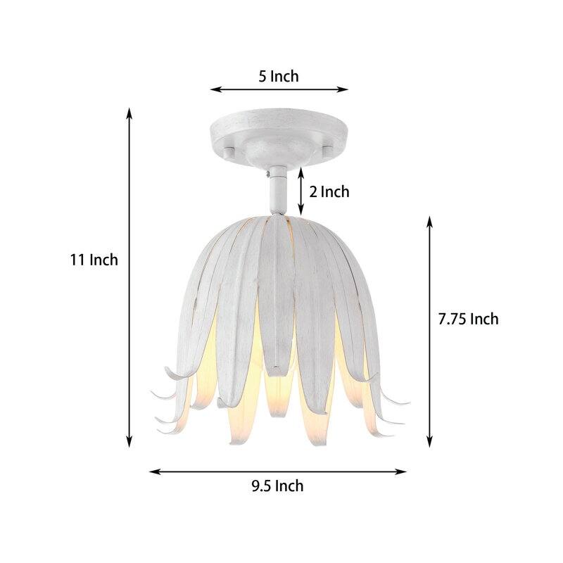 Acroma 1-Light Steel Dimmable Semi Flush Mount - N/A