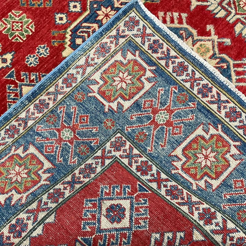 HERAT ORIENTAL Handmade Kazak Wool Rug - 6'4" x 9'