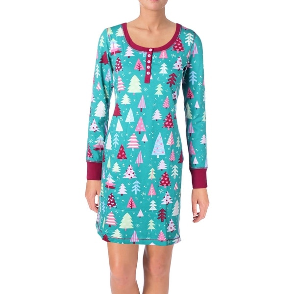 Little Blue House By Hatley Womens Patterned Trees Sleep Dress Cotton Graphic