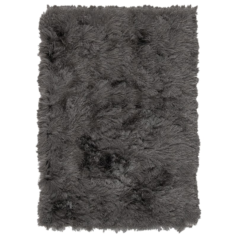 SAFAVIEH Handmade Nataly Shag Danara 2.5-inch Thick Rug - 2' x 3' - Titanium