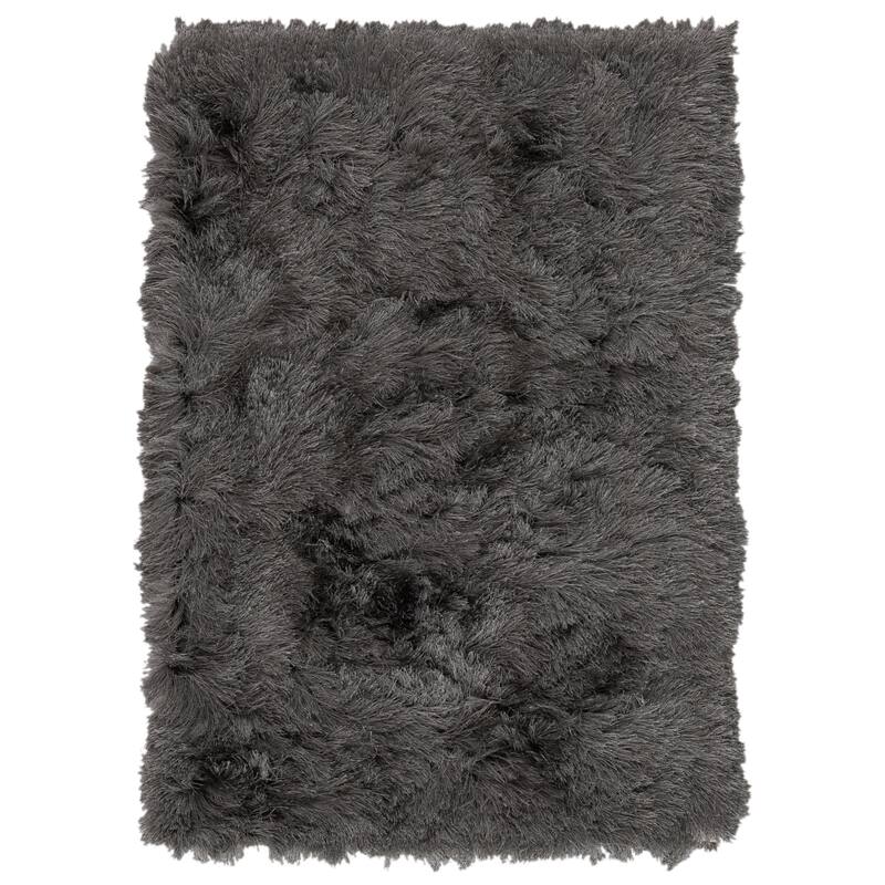 SAFAVIEH Handmade Paris Shag Danara 2.5-inch Thick Rug - 2'6" x 4' - Titanium