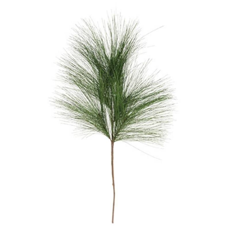 Green Artificial Jumbo Needle Evergreen Branch for Holiday and Seasonal Decor - Height: 32 in. - Green