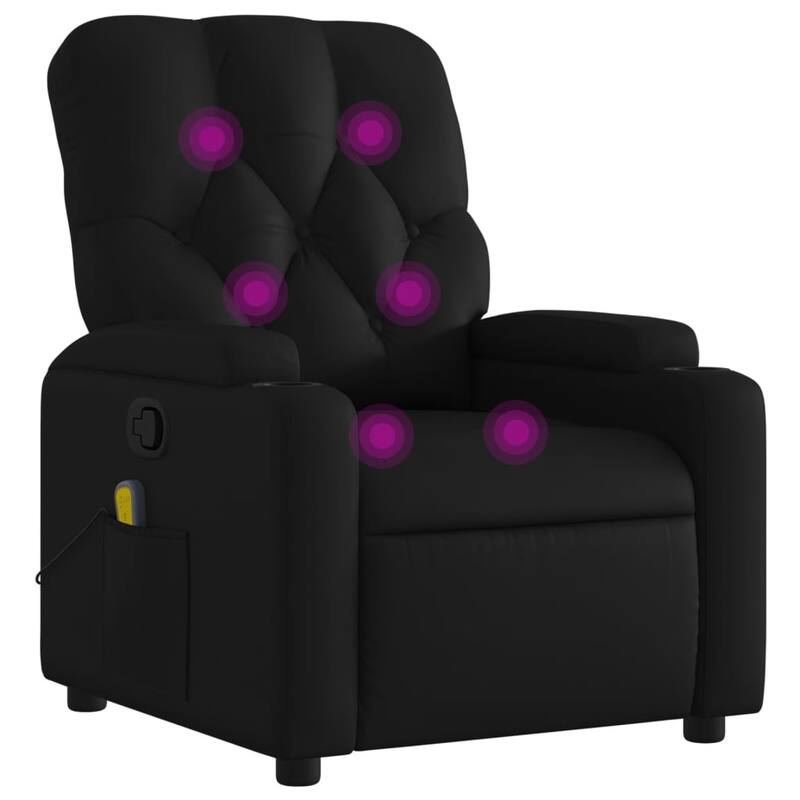 vidaXL Massage Recliner Chair Reclining Armchair for Elderly Faux Leather