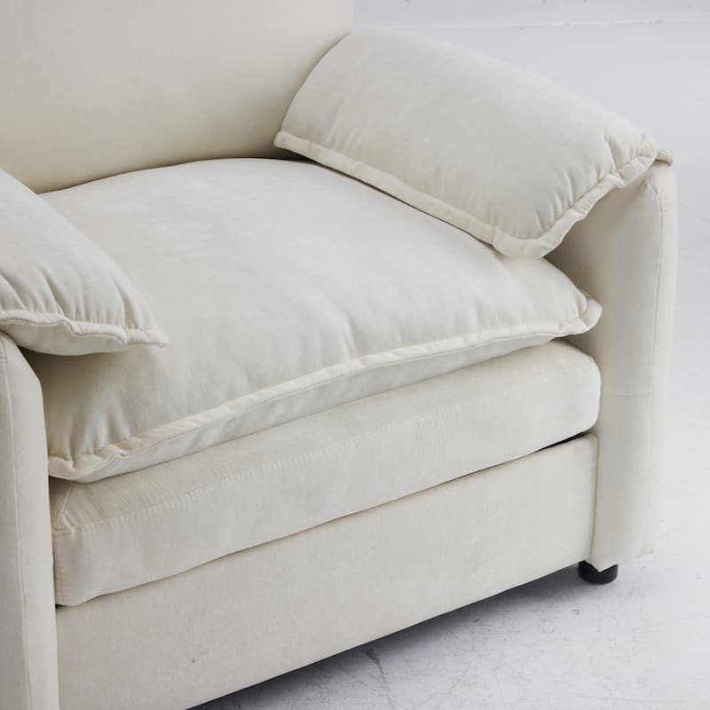 Chenille Oversized Lounge Chair with Thick Cushions and High Back Support Wide Seat