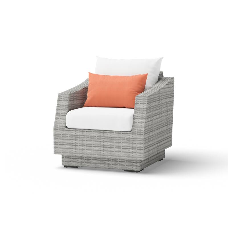 Cannes 3 Piece Aluminum Outdoor Patio Club Chairs & Side Table