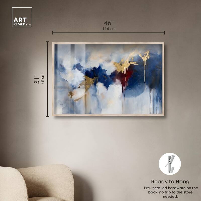 Eclipse of Gold and Blue Shadowbox by Art Remedy