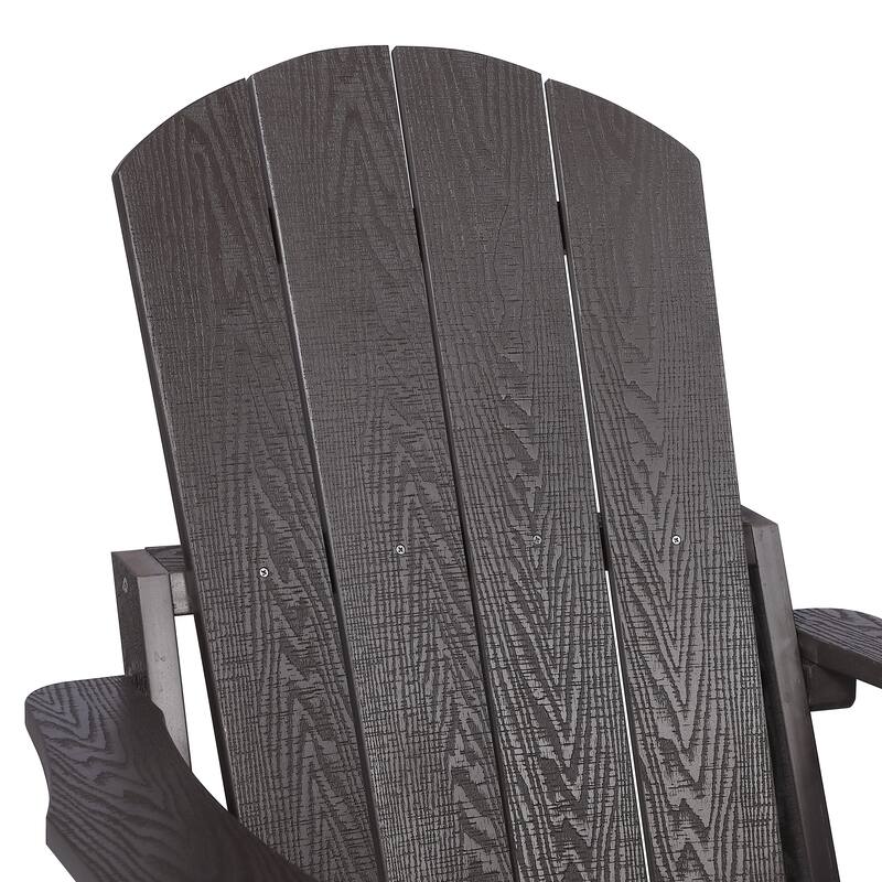 Seaton Folding Poly Adirondack Chair with Pull-out Ottoman