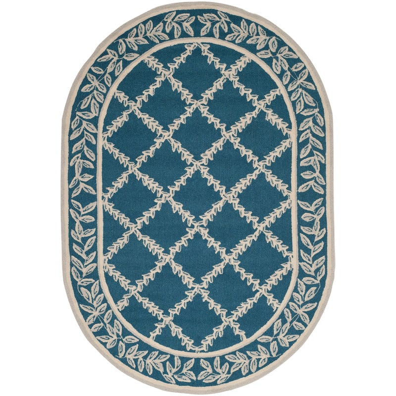 SAFAVIEH Handmade Chelsea Kimber Trellis French Country Wool Rug