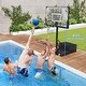 preview thumbnail 9 of 9, Goplus Basketball Hoop Outdoor System with 45 Inch Shatterproof PC - 45" x 29" x 49.2" (L x W x H)