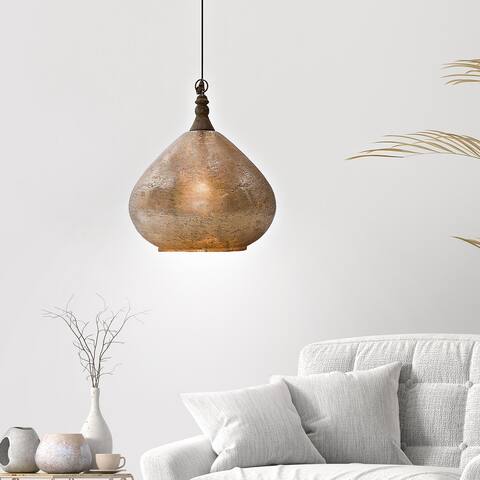 Carson Carrington Varntorp 18-inch Teardrop 1-light Glass Pendant