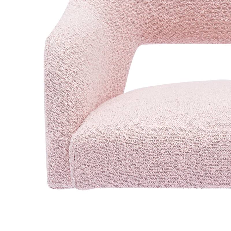 Boucle Polyester Upholstered Swivel Accent Chair - Stain Resistant