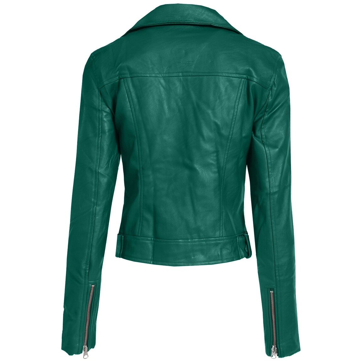 Shop Ne People Women S Fitted Faux Leather Jacket Newj138