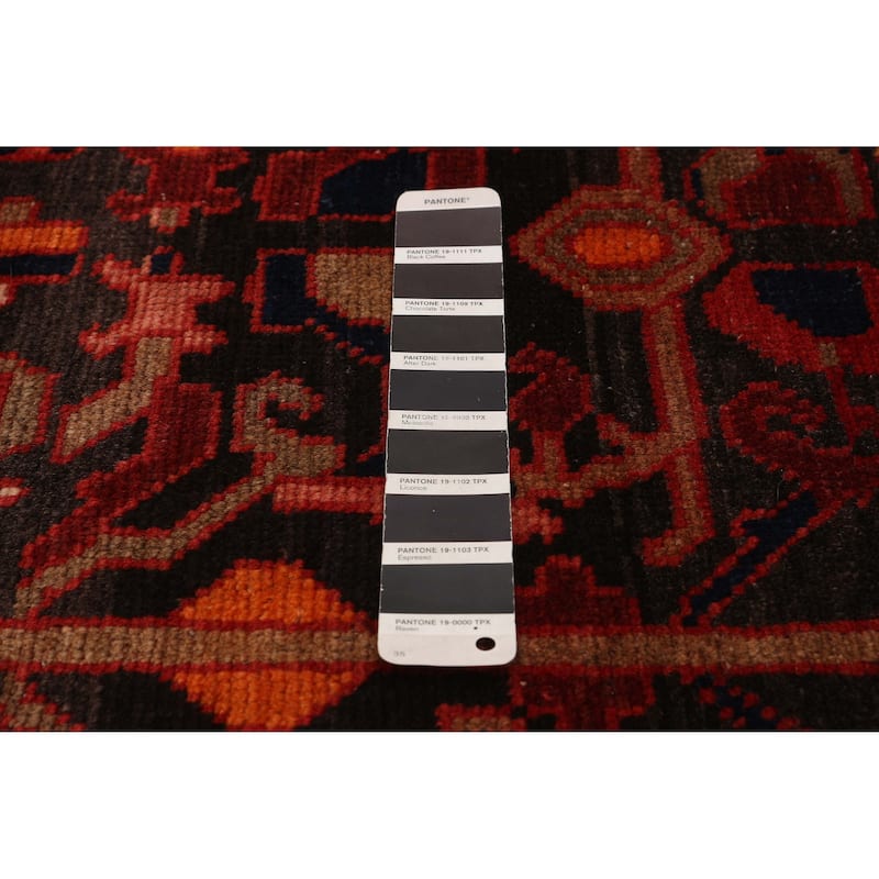 ECARPETGALLERY Hand-knotted Andelz Black, Red Wool Rug - 4'4 x 7'0