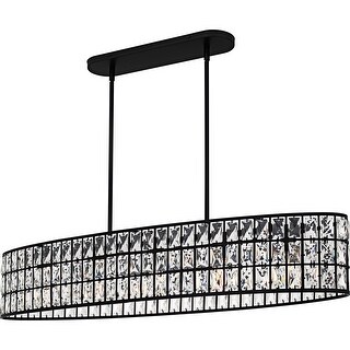 Gibson 5-Light Matte Black Linear Chandelier