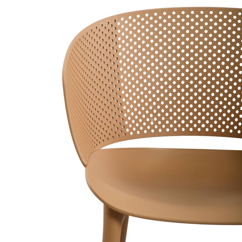 Christopher Knight Home - Gerald Modern Outdoor Plastic Dining Chair (Set of 2)