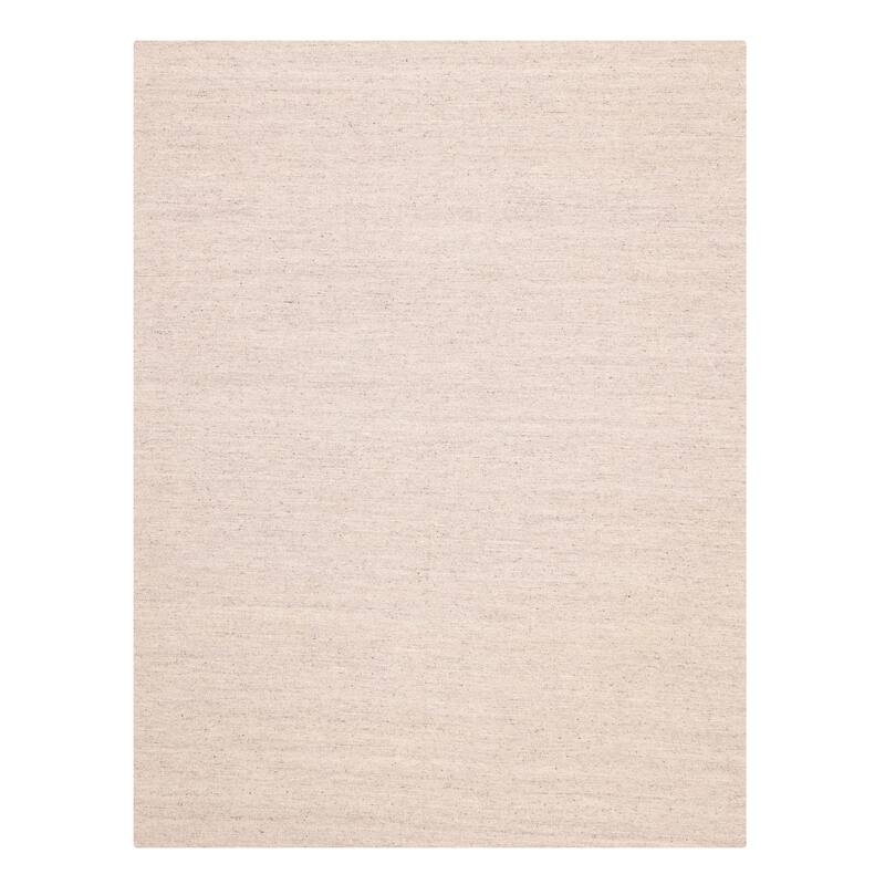 ECARPETGALLERY Flat-Weave Nevada Light Grey Wool Kilim - 7'7 x 10'2