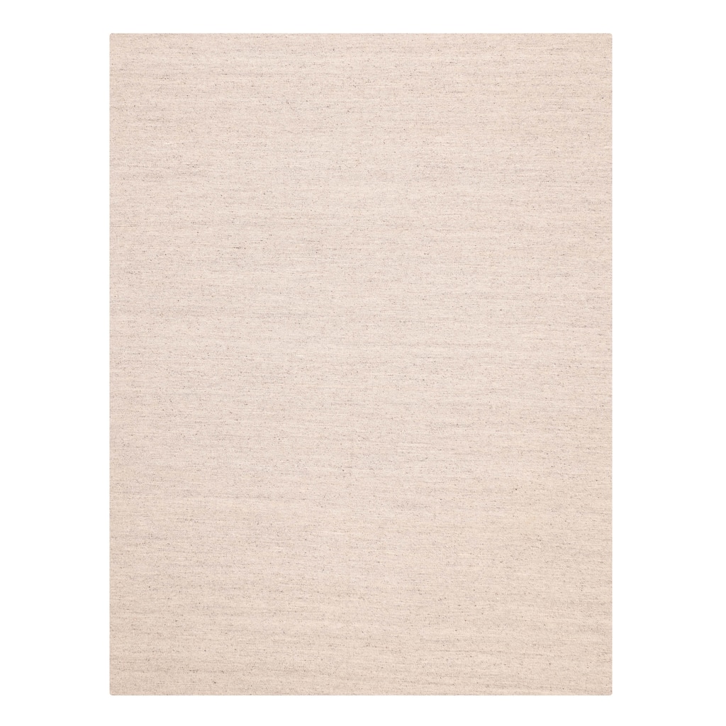 ECARPETGALLERY Flat-Weave Nevada Light Grey Wool Kilim - 7'7 x 10'2