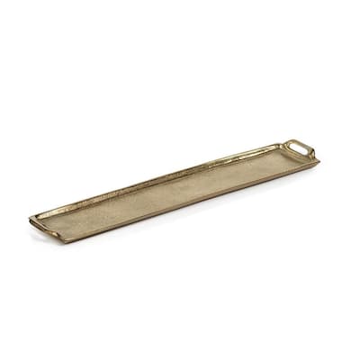 26" Khanya Rectangular Aluminum Tray