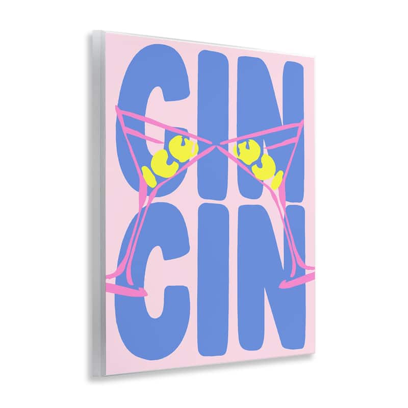 Stupell Pastel Cin Cin Cheers Wall Plaque Art Design By House of Lulu