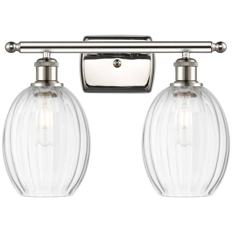 Innovations Lighting 516-2W-12-17 Preston Vanity Preston 2 Light 17" - Polished Nickel / Clear