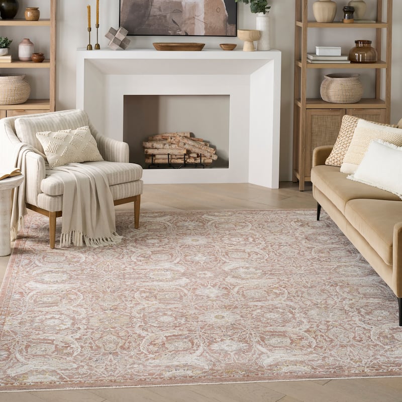 Nourison Heirloom Blend Indoor only Persian Area Rug - 5'3" x 7'10" - Brick