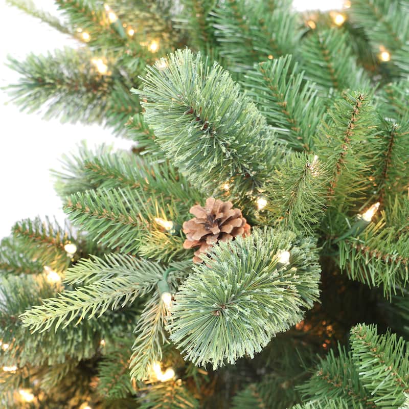 Puleo International Pre-Lit 7.5' Montana Pine Artificial Christmas Tree