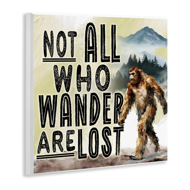 Stupell Not All Who Wander Phrase Wall Plaque Art Design By Nicole DeCamp