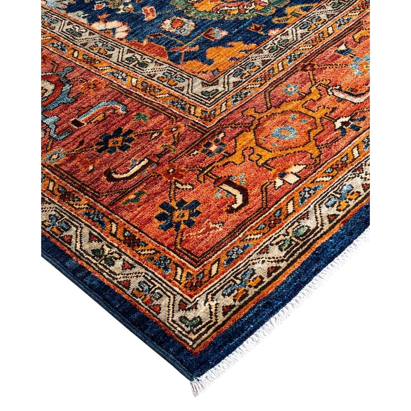 Serapi One-of-a-Kind Hand-Knotted Area Rug - Blue, 9' 2" x 11' 9" - 9' 2" x 11' 9"