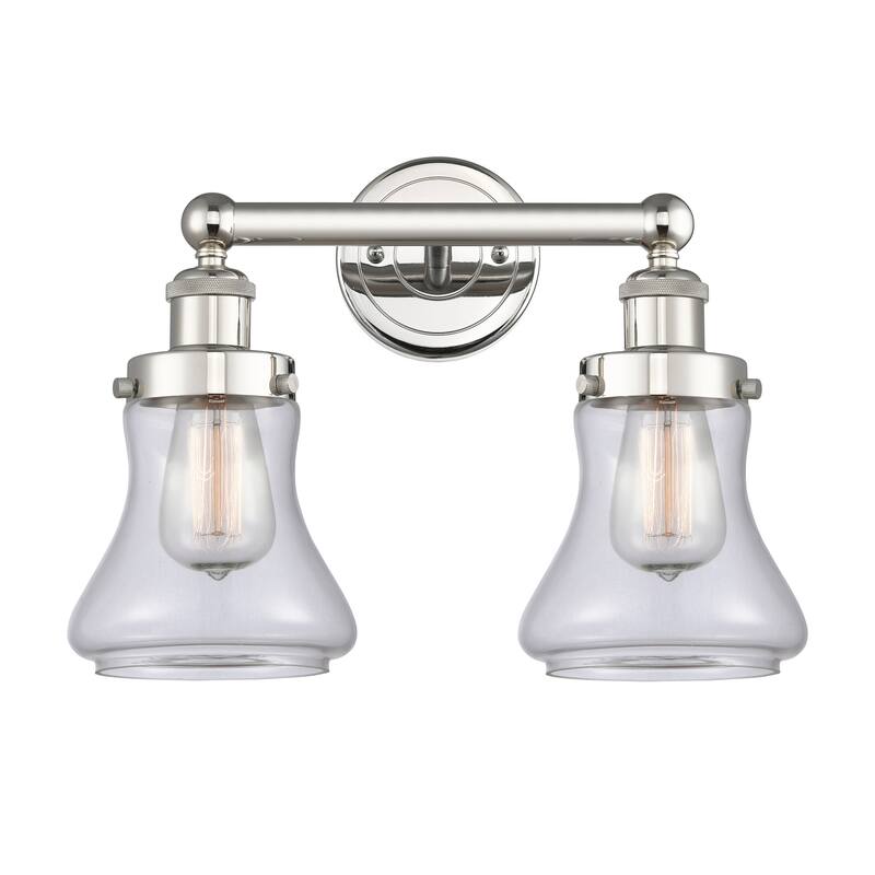 Innovations Lighting 616-2W-10-16 Bellmont Vanity Bellmont 2 Light 16" - Polished Nickel / Clear