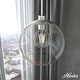 preview thumbnail 1 of 6, Hunter Xidane 1 Light Clear Glass Pendant or Semi-Flush Light - Kitchen Island, Dining Room, Entry - Glam, Contemporary 14" - Brushed Nickel