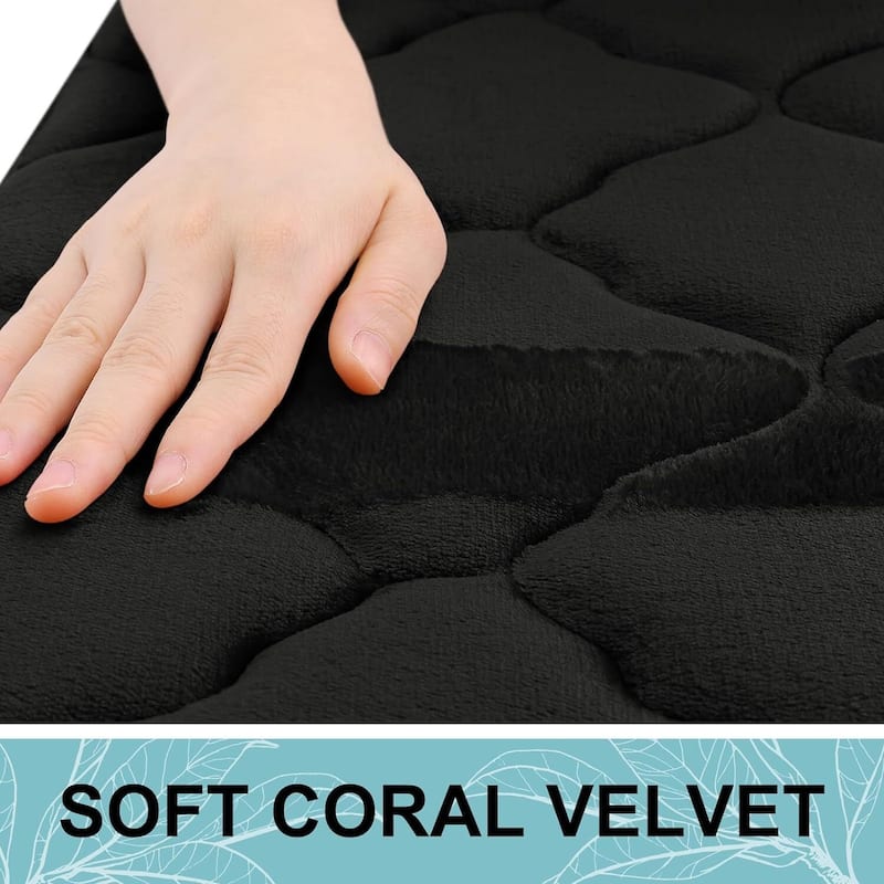Memory Foam Bath Mat Rug 24x16