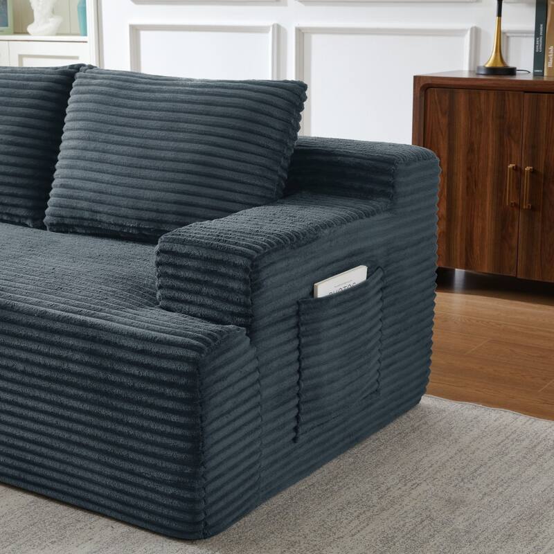 96.1" Modern L-Shaped Cloud Sectional Sofa, No Assembly Required