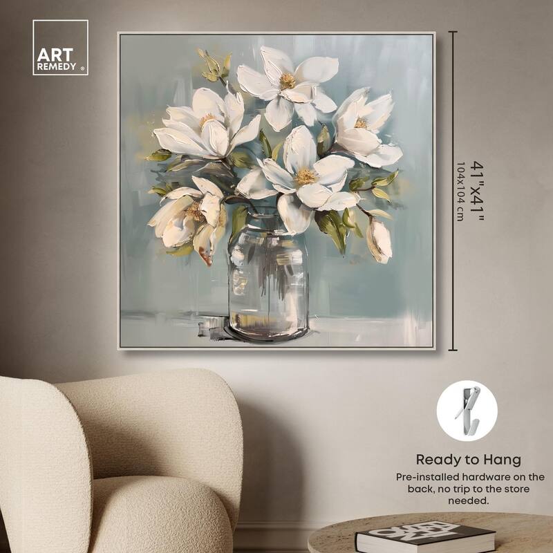 Prismatic Floral and Jar Canvas by Art Remedy