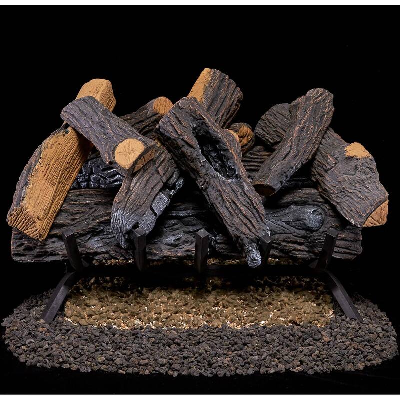 Duluth Forge FNVL24-1-RO 55,000 BTU Natural Gas Log Set Fireplace with