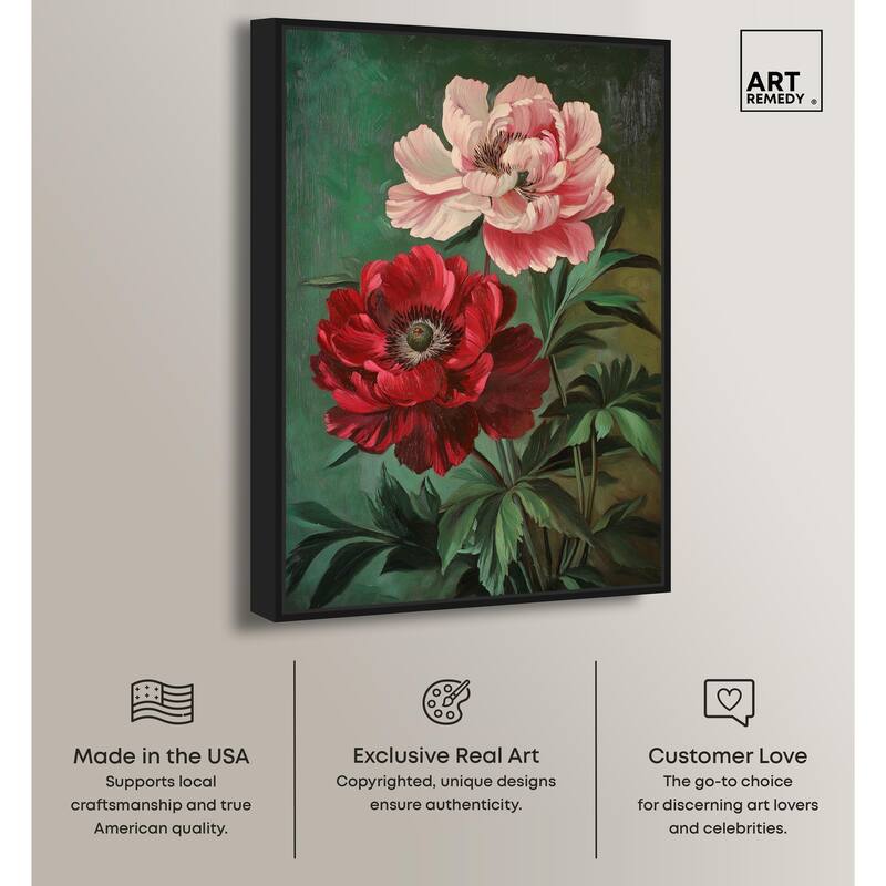 Symphony of Peonies Canvas by Art Remedy