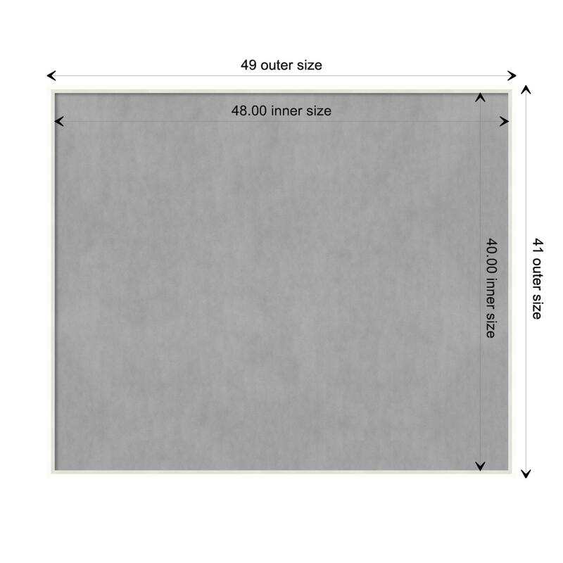 Amanti Art Lucie White Framed Magnetic Board - Board Size 48x40