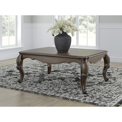 Signature Design by Ashley Maylee Dark Brown Coffee Table - 50" W x 37" D x 20" H