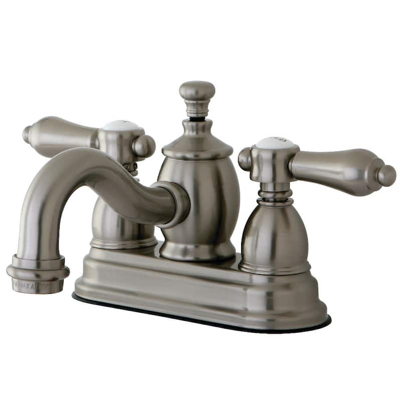 Kingston Brass Heirloom 1.2 GPM Centerset Bathroom Faucet with Pop-Up - Brushed Nickel