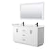 Option White, Black Trim, White Cultured Marble Top