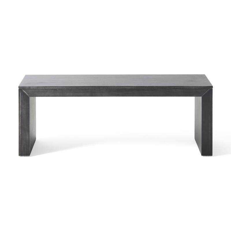 Palston Farmhouse Acacia Wood Dining Bench by Christopher Knight Home - Black