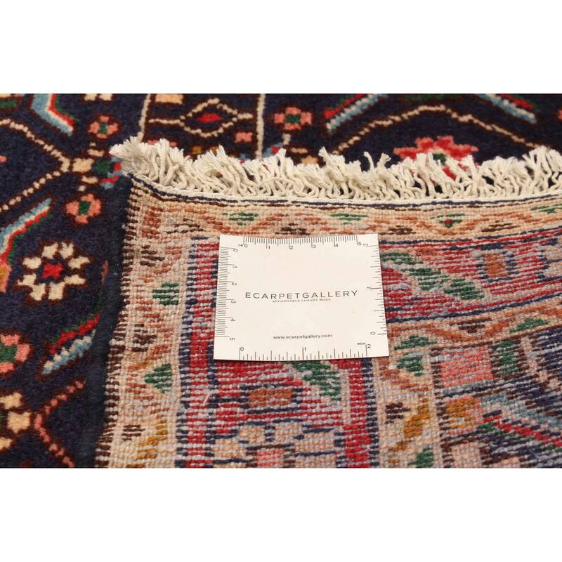 ECARPETGALLERY Hand-knotted Andelz Navy Wool Rug - 3'5 x 9'7