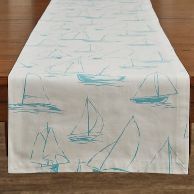 Split P Sailboats Sky Table Runner 15" x 72" - 15" x 72"