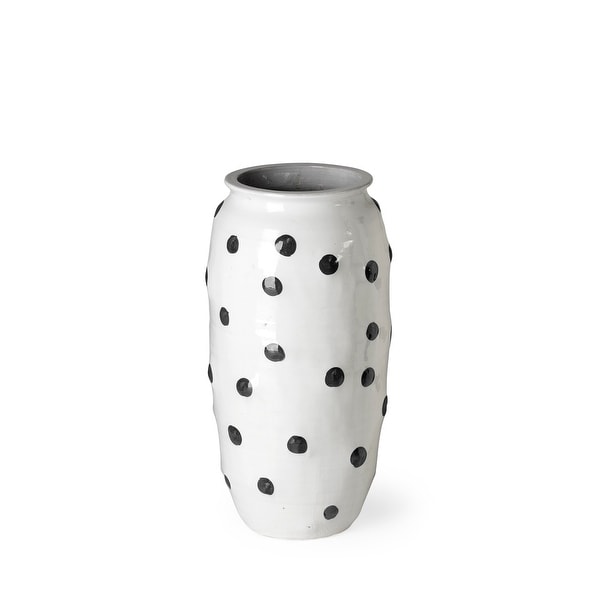 Polka Large 32H White Ceramic Polka Dot Vase - Bed Bath & Beyond