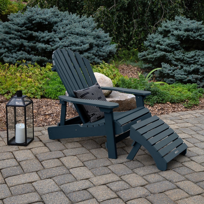 HIGHWOOD Folding and Reclining Adirondack Chair with Folding Ottoman
