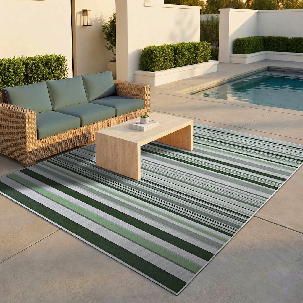 Dream Decor Rugs Gelato Summer Striped Bliss Indoor Outdoor Area Rug
