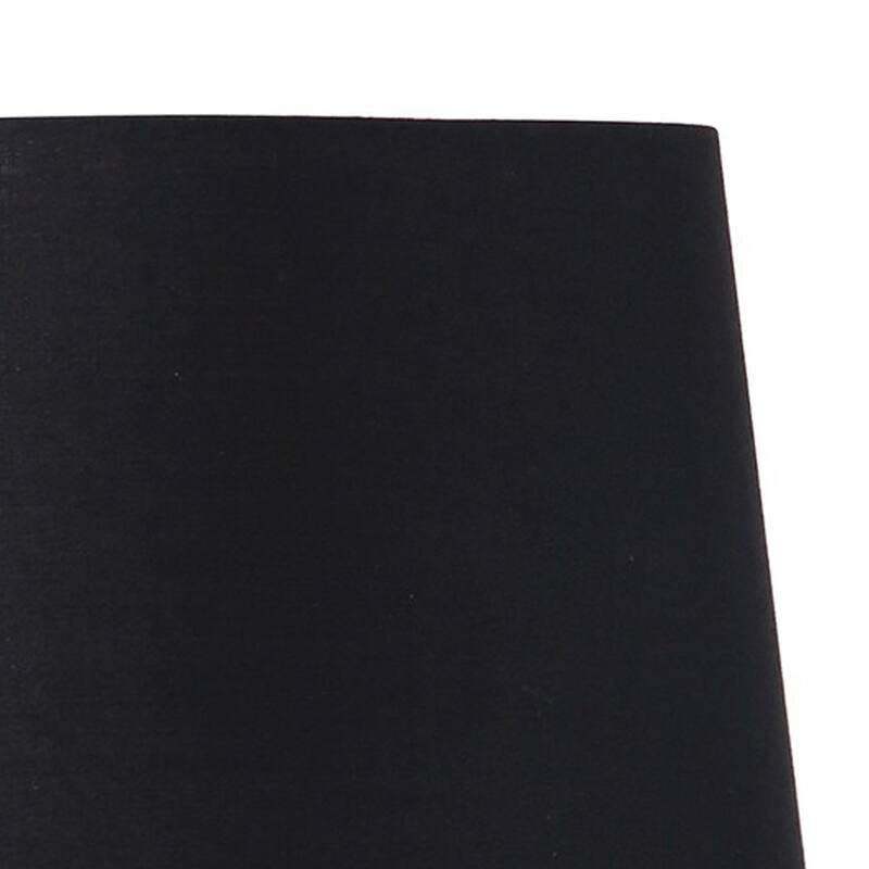 Table Lamp with Tripod Metal Base, Black and Gold
